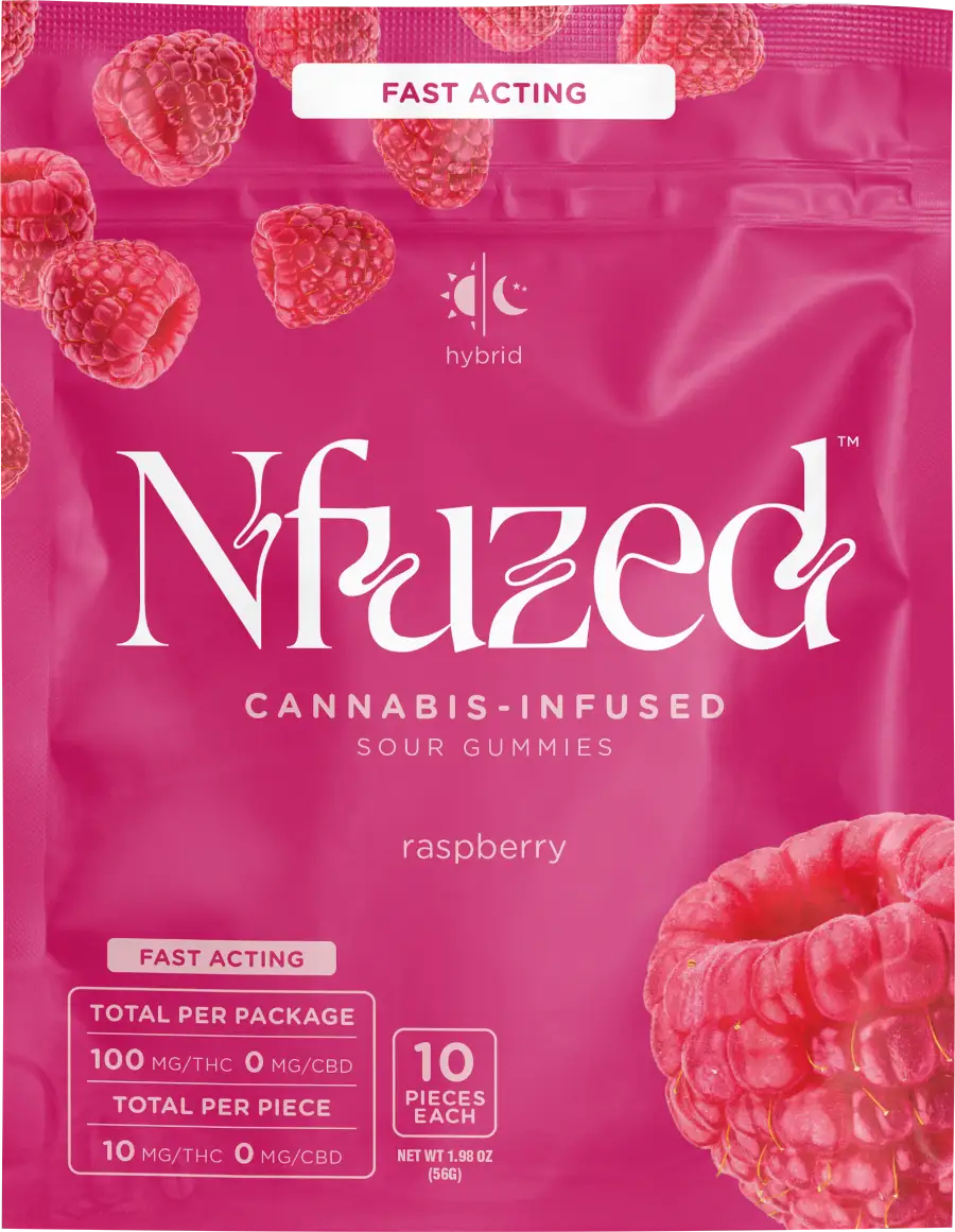 NFUZED Cannabis Infused Gummies Classic Raspberry