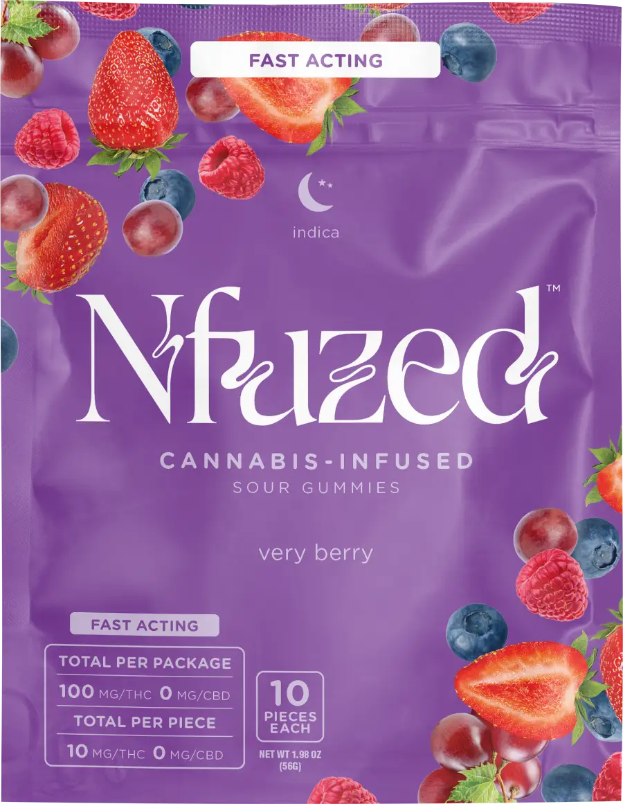 NFUZED Cannabis Infused Gummies Very Berry